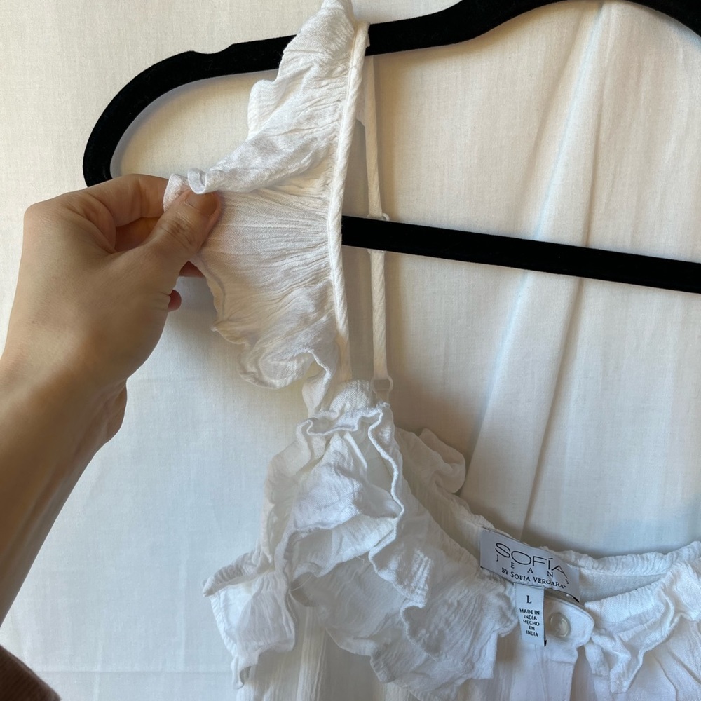 NWT Sofia Jeans by Sophia Vergara Women’s Adjustable Strap Ruffle Midi Dress - Picture 9 of 11